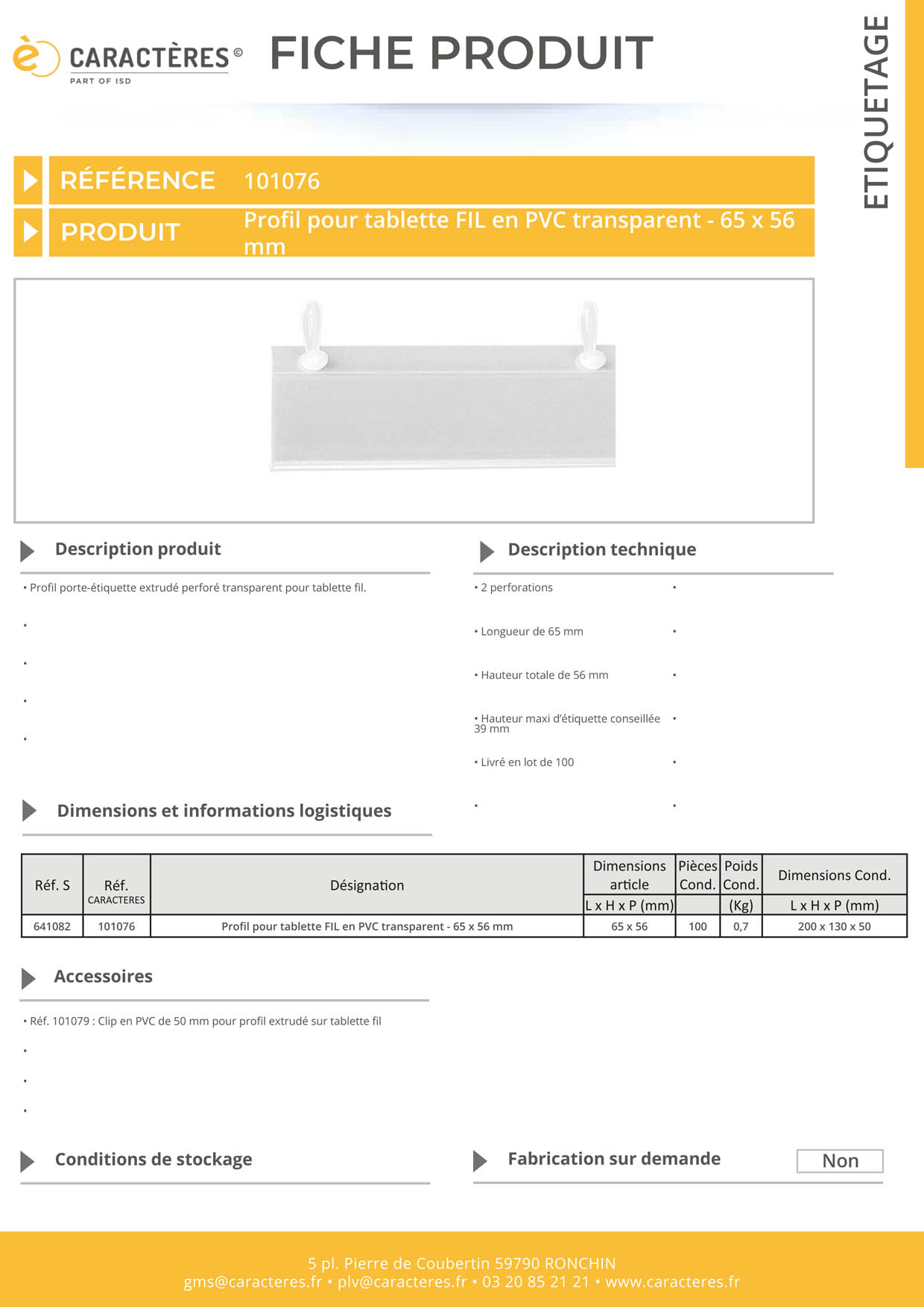 PE extrudé transparent pour tablette fil - 56 x 65 mm