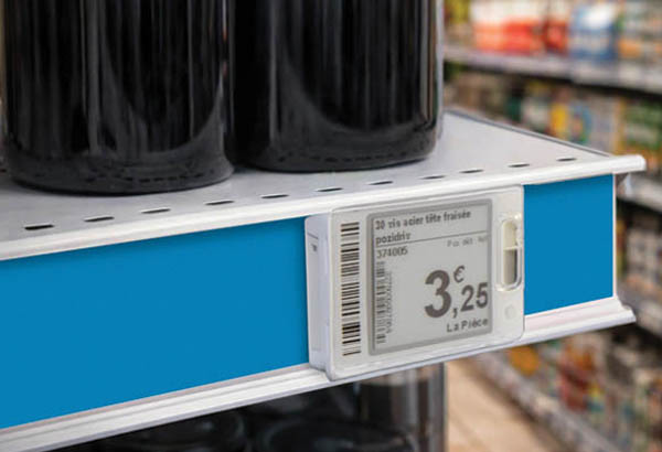 Bande décorative pour rail étiquette électronique de 100 m x 34 mm - Bleu reflex