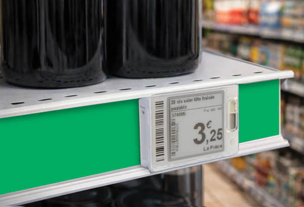 Bande décorative pour rail étiquette électronique de 100 m x 34 mm - Vert clair