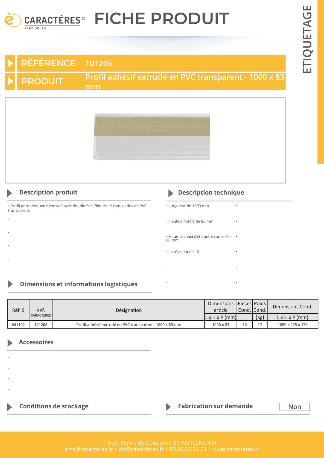 PE adhésif double face film extrudé transparent étiquette 80 mm - 83 x 1000 mm