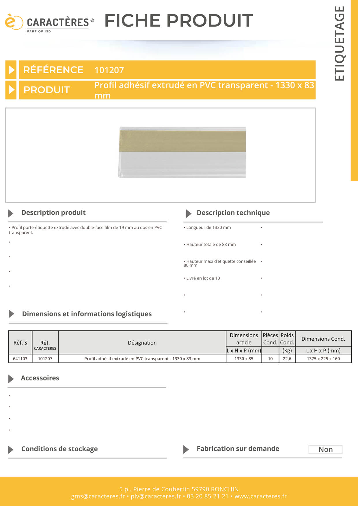 PE adhésif double face film extrudé transparent étiquette 80 mm - 83 x 1330 mm