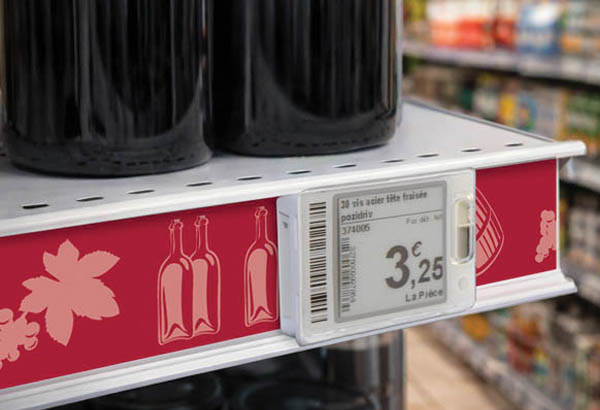 Bande décorative pour rail étiquette électronique de 50 m x 34 mm - Foire aux vins