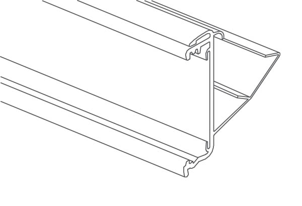 PE électronique pour mobilier TEGOMETALL® - 39 x 988 mm