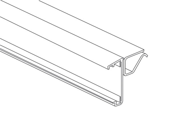 PE électronique EASYFIX pour panière fil - 38 x 890 mm