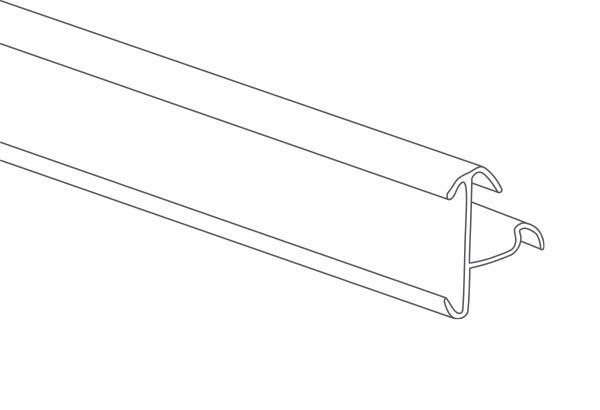 Adaptateur pour mobilier CEFLA XS et WANZL - Longueur 960 mm