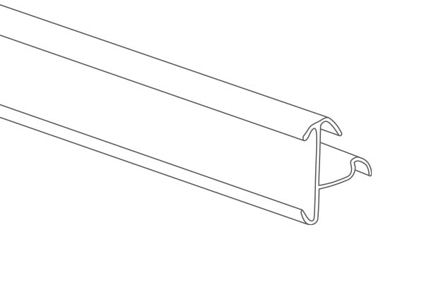 Adaptateur pour mobilier CEFLA XS et WANZL - Longueur 1290 mm