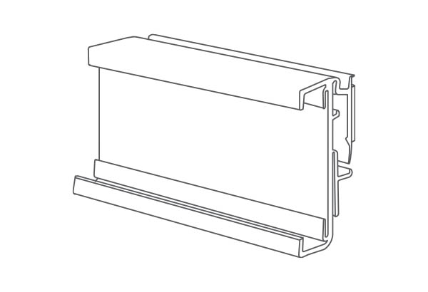 PE individuel EASYFIX pour mobilier avec gorge en C - 35 x 70 mm