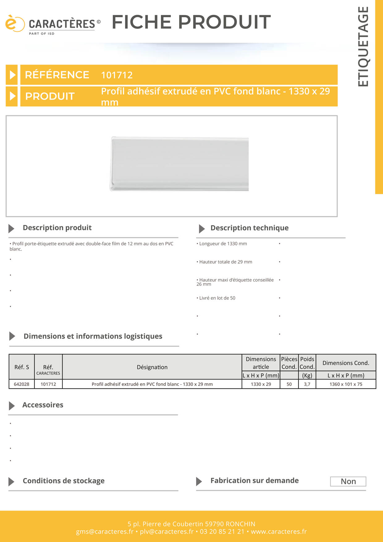 PE adhésif double face film extrudé blanc étiquette 26 mm - 29 x 1330 mm