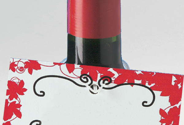 Porte-étiquette en nylon transparent pour bouteille de Ø 40 mm