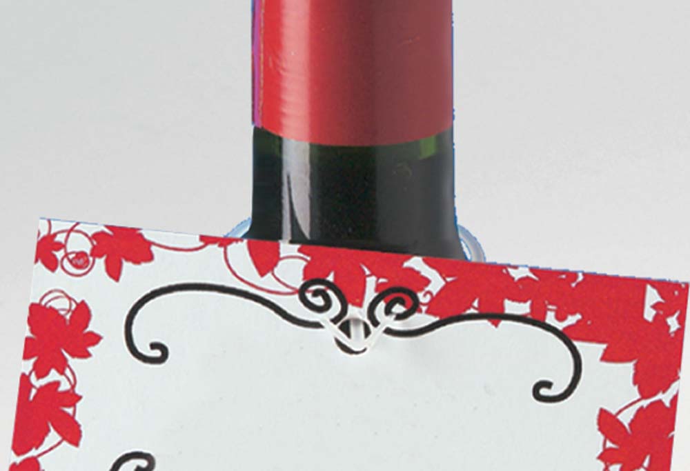 Porte-étiquette en nylon transparent pour bouteille de Ø 40 mm