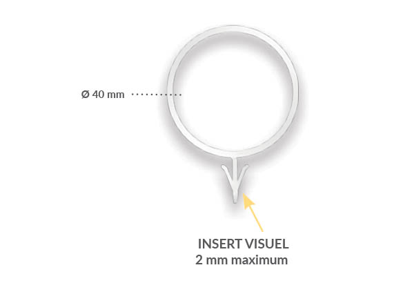 Porte-étiquette en nylon transparent pour bouteille de Ø 40 mm