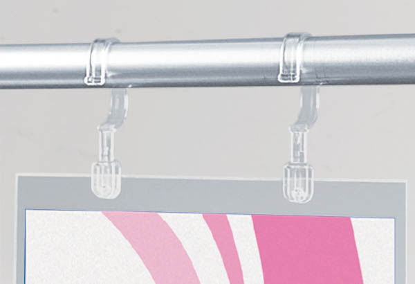 Crochet en PVC pour tube de Ø 20 mm maximum - Hauteur 75 mm