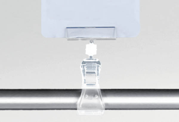 Pince plate articulée avec ressort plastique et base tube - 50 x 12 mm