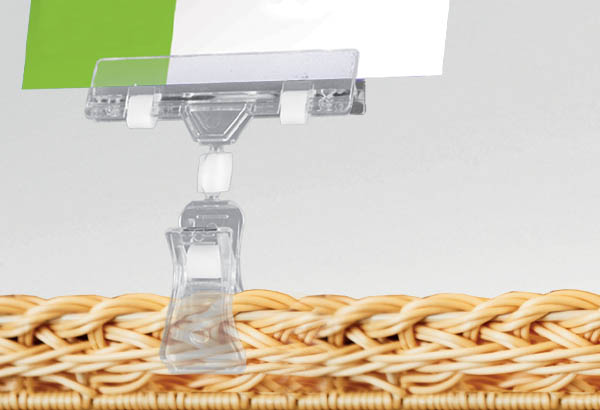 Pince articulée avec ressort plastique et base tube pour milieu humide - 80 x 12 mm