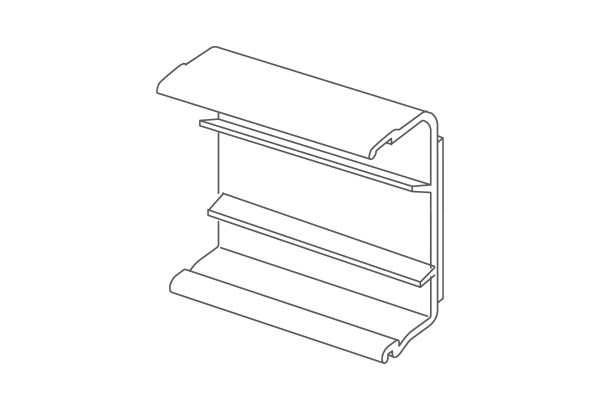 PE individuel arrière avec adhésif mousse - 36 x 48 mm