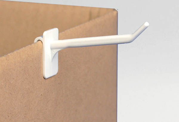 Broche plastique simple pinçante de Ø 6 mm blanche - Longueur 100 mm