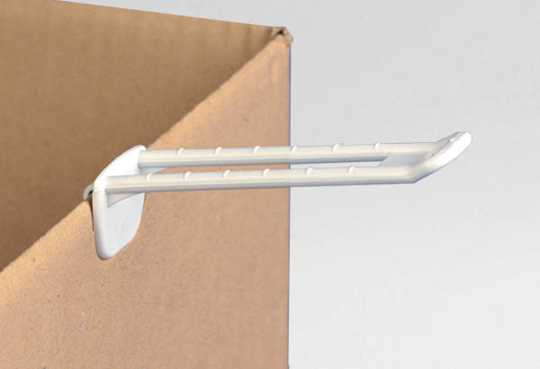 Broche plastique double pinçante de Ø 6 mm blanche - Longueur 100 mm