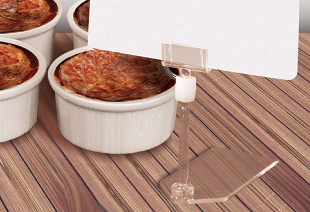 Pince plate articulée avec base à poser de 40 x 75 mm - Tige de 100 mm