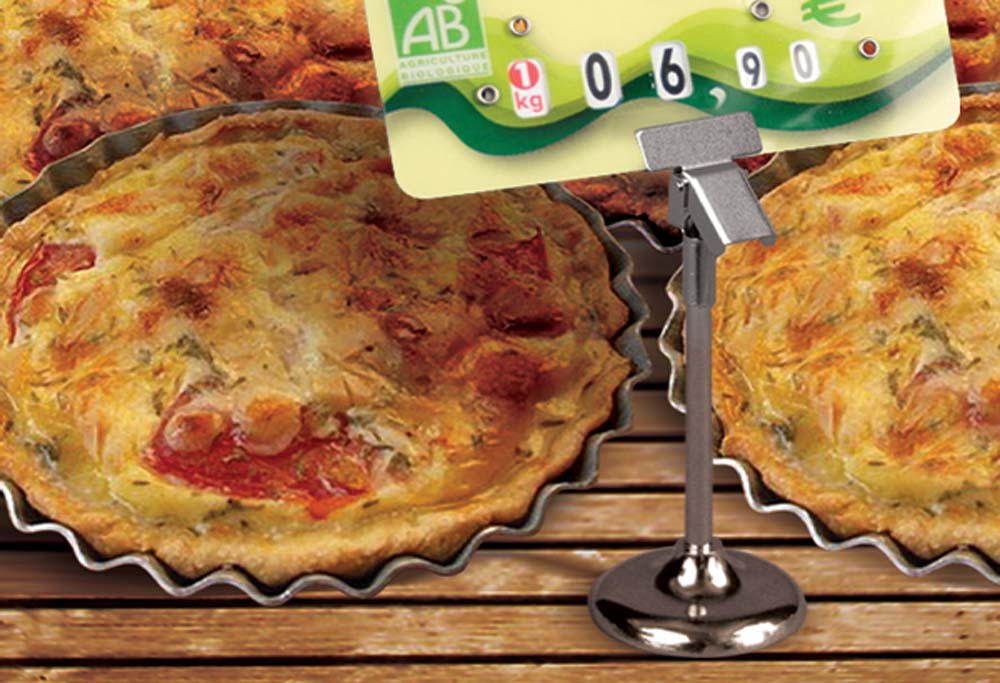 Pince avec ressort et base lestée à poser de Ø 40 mm en métal - Tige 80 mm