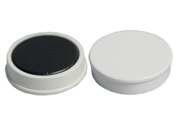 Punaise magnétique blanche de Ø 30 mm (jusqu'à 10 feuilles)