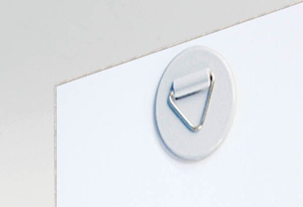 Crochet fermé en métal avec base adhésive ronde de Ø 60 mm