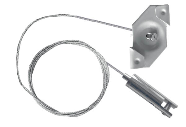 Kit Gripple® Angel® faux plafond avec câble et vis BTR - Longueur 1180 mm