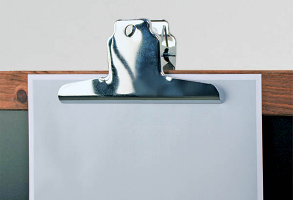 Pince à dessin nickelé avec ressort - Largeur 144 mm