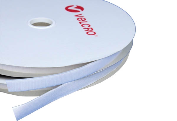 Ruban adhésivé VELCRO® de 20 mm x 25 m blanc - Ruban boucle