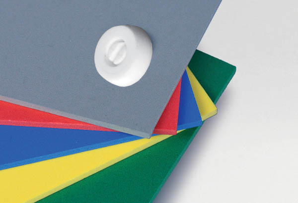 Rivet pression écrou de Ø 12 mm blanc avec serrage permanent de 5 mm