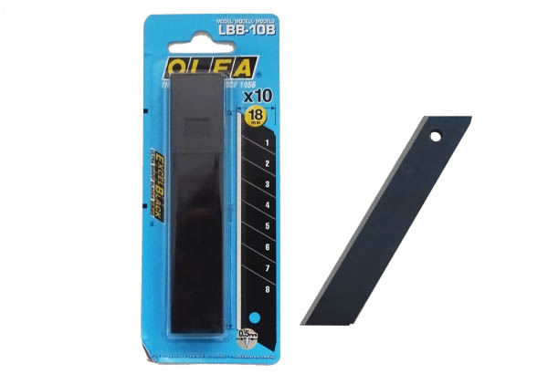 Lot de 10 lames noire 30% plus tranchante pour cutter Olfa® PRO