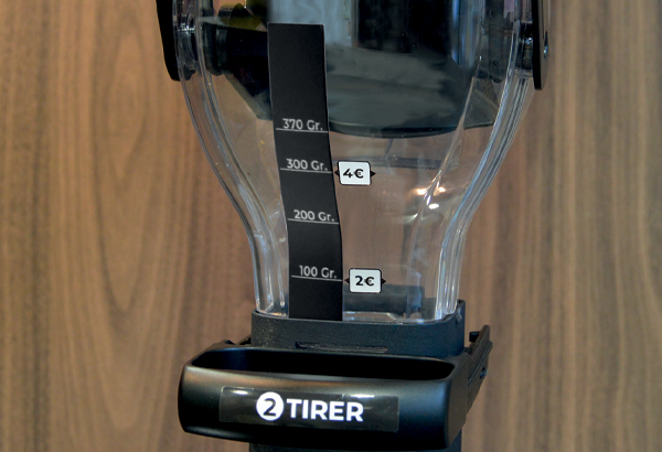 Etiquettes prix et grammage pour doseur anti gaspi - Pour trémies de 10 cm de largeur