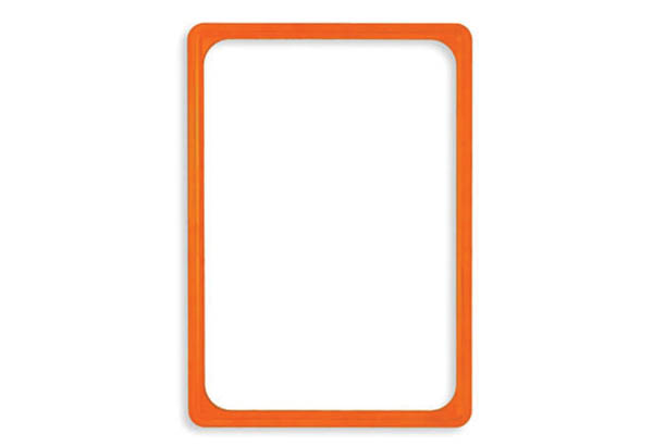Cadre orange en PVC - Format affichette A4