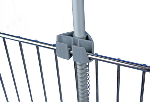 Kit pied pour bac avec fixation sur fil et tige télescopique de 270 à 620 mm