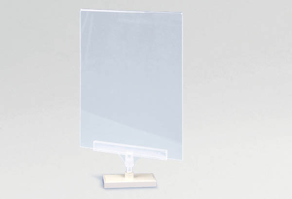 Kit pochette vision A4 en acrylique socle rectangle de 40 x 100 x 13 mm aimanté