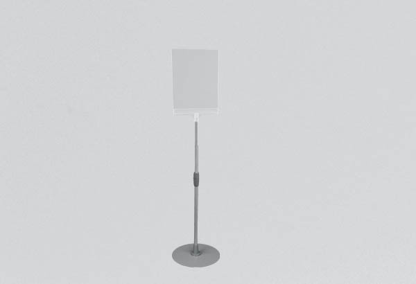 Kit pochette vision A4 en acrylique avec tige télescopique - Petit modèle