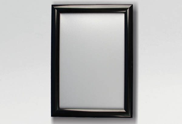 Cadre clippant mural noir en aluminium - Profil 25 mm - Format A1