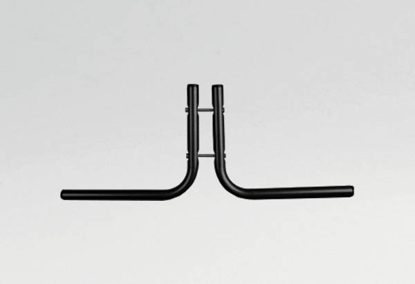 Pied laquée époxy noir pour grille d'exposition