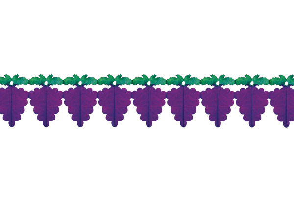 Guirlande raisin violet - Longueur 3,6 m