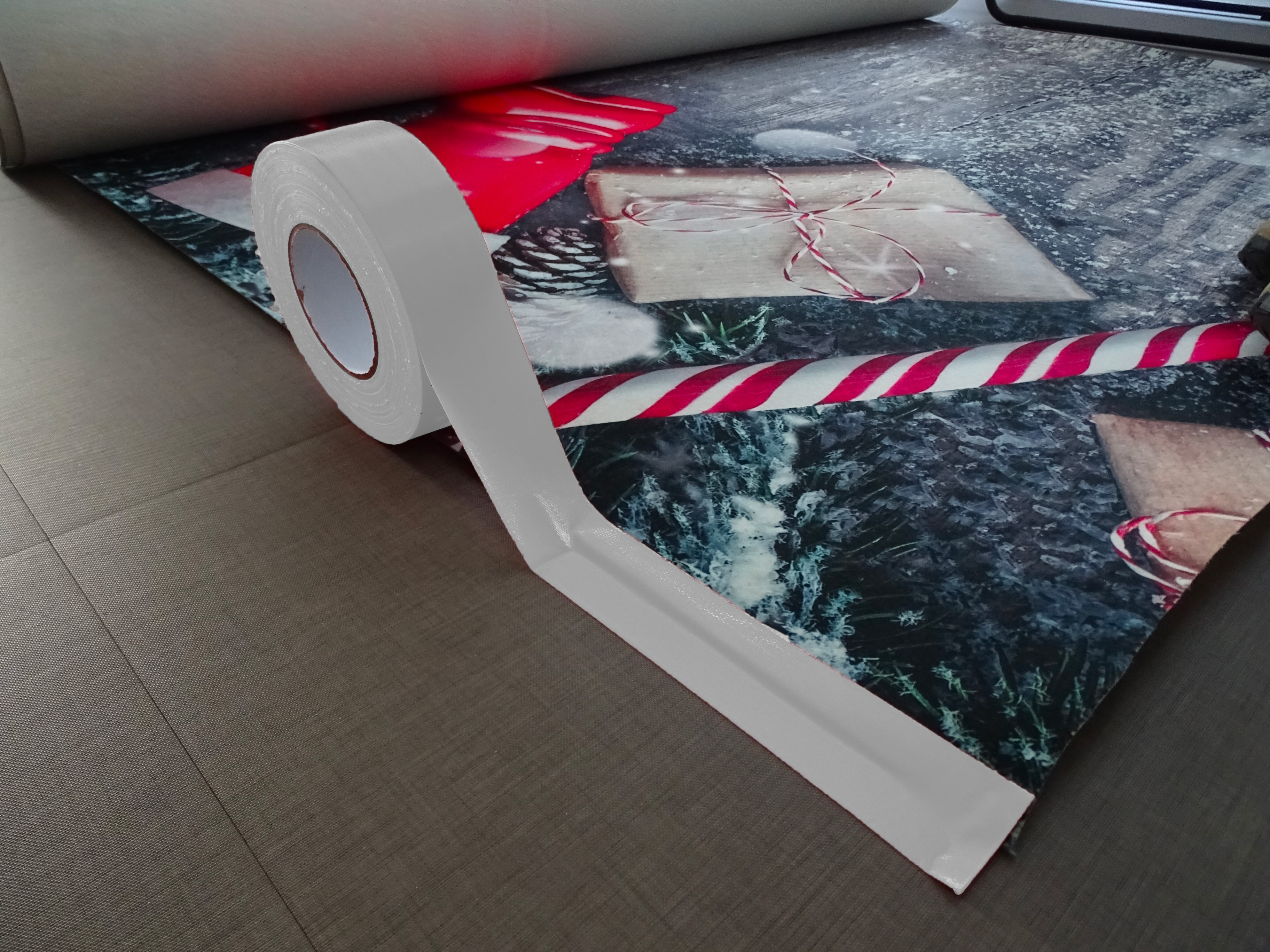 Toile GAFFER Ultramarque® adhésivée 1 face de 50 mm x 50 m - Blanc