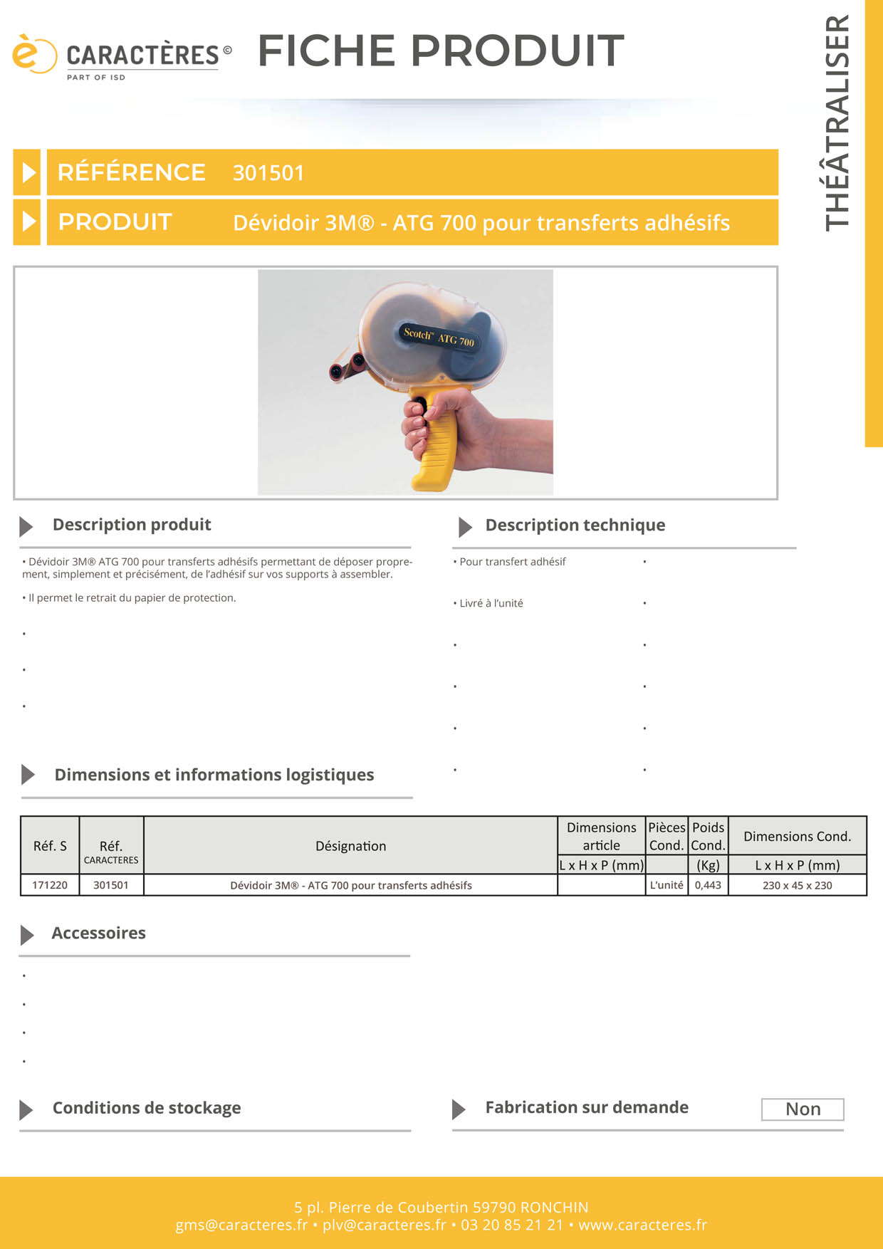 Dévidoir 3M®  - ATG 700 pour transferts adhésifs