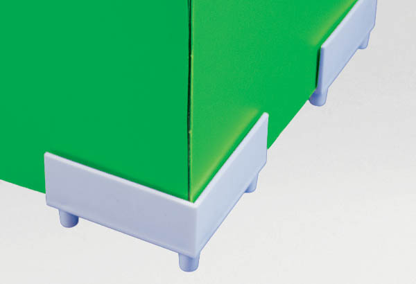 Pied double blanc pour display avec angle fixe