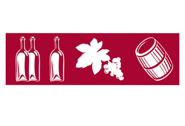 Rouleau de cache palette Calcolor® à thème de 15 cm x 50 m - Foire aux vins