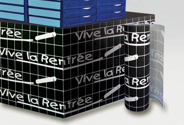 Rouleau de jupe de palette CALCOLOR® à thème de 60 cm x 50 m - Rentrée des classes