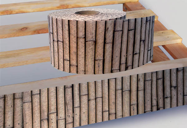 Rouleau de cache palette Calcolor® à thème de 15 cm x 50 m - Canisse