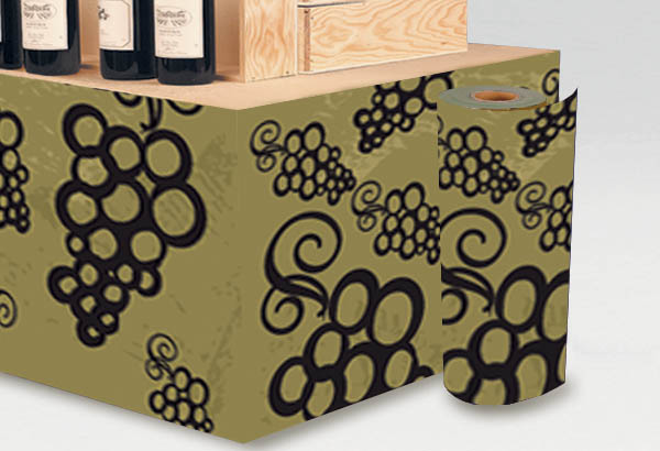 Rouleau de jupe de palette Calcolor® à thème de 60 cm x 50 m - Grappes de raisin