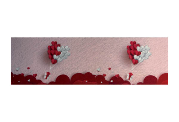 Rouleau de cache palette Calcolor® à thème de 15 cm x 50 m - Amour