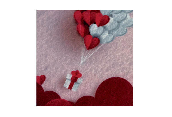 Rouleau de cache palette Calcolor® à thème de 15 cm x 50 m - Amour