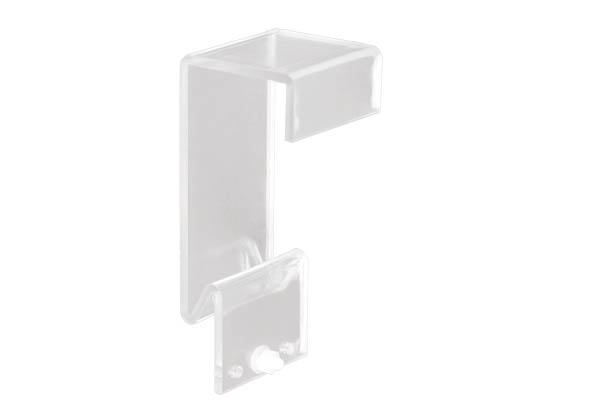 Patte d'accroche Profil'Up® en PVC transparent pour barre carrée de suspension