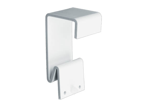 Patte d'accroche Profil'Up® en PVC blanc pour barre carrée de suspension