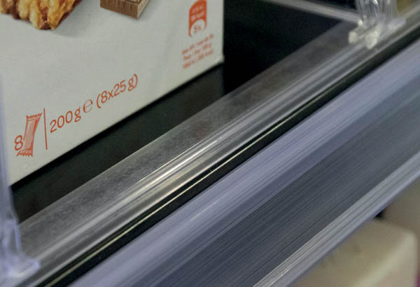 Rail standard magnétique transparent pour séparateur - 25 x 1325 mm